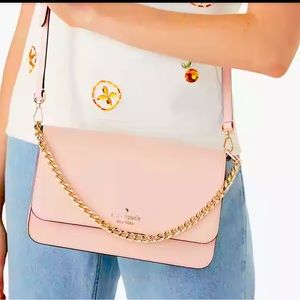 Kate Spade Flap Crossbody in baby pink